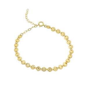 Textured Disc Bracelet 14k Gold-filled