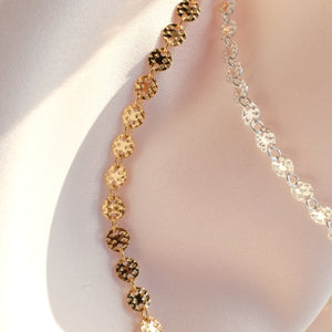 Textured Disc Necklace 14k Gold-filled