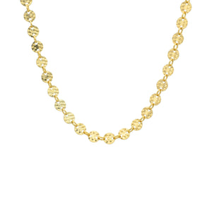 Textured Disc Necklace 14k Gold-filled