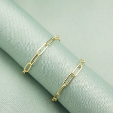 petite paperclip chain rings in gold filled
