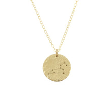 Hammered Zodiac Constellation Necklace - 14k Gold-filled